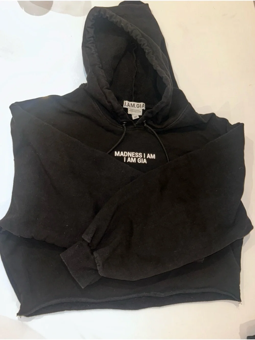 I.AM.GIA Black Madness Cropped Hoodie - Picture 2 of 5